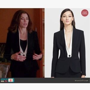 Escada Blazer black with white trim